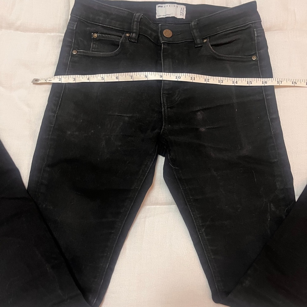 ASOS Women's Black Distressed Jeans